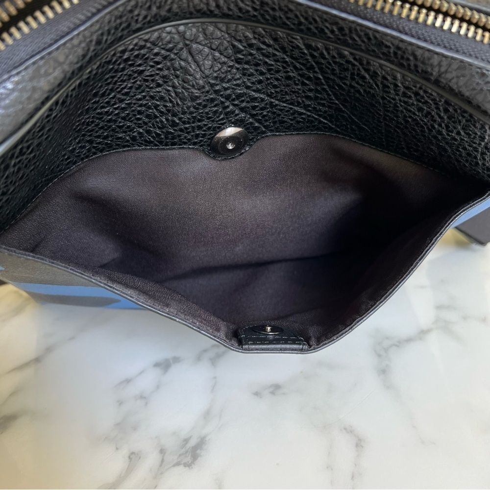 COACH CHARLES CAMERA BAG WITH CAMO PRINT F29052 Dusk Blue Black Multi Crossbody - Picture 15 of 16